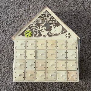 Merry Christmas wooden advent calendar light up